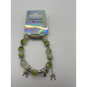 Green Beaded Bracelet NWOT